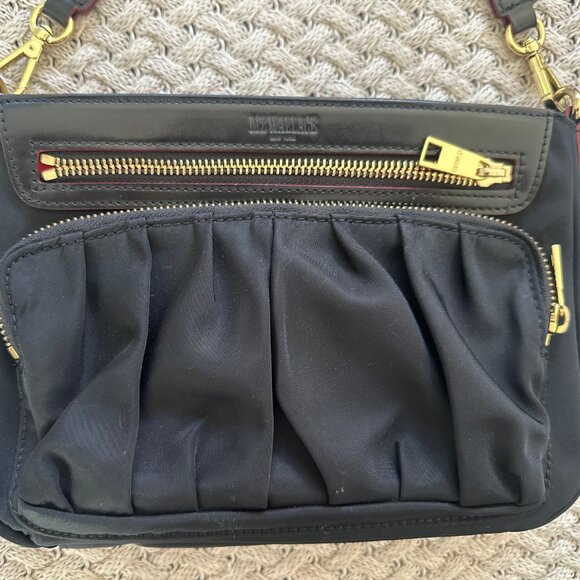 MZ Wallace Black Nylon Crossbody with Red Interior - Picture 2 of 5